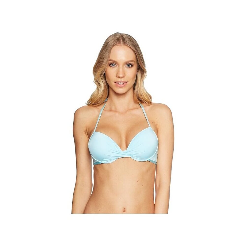 The Bikini Lab Womens Size Medium Solid Push Up Underwire Bikini Swim Top 1036